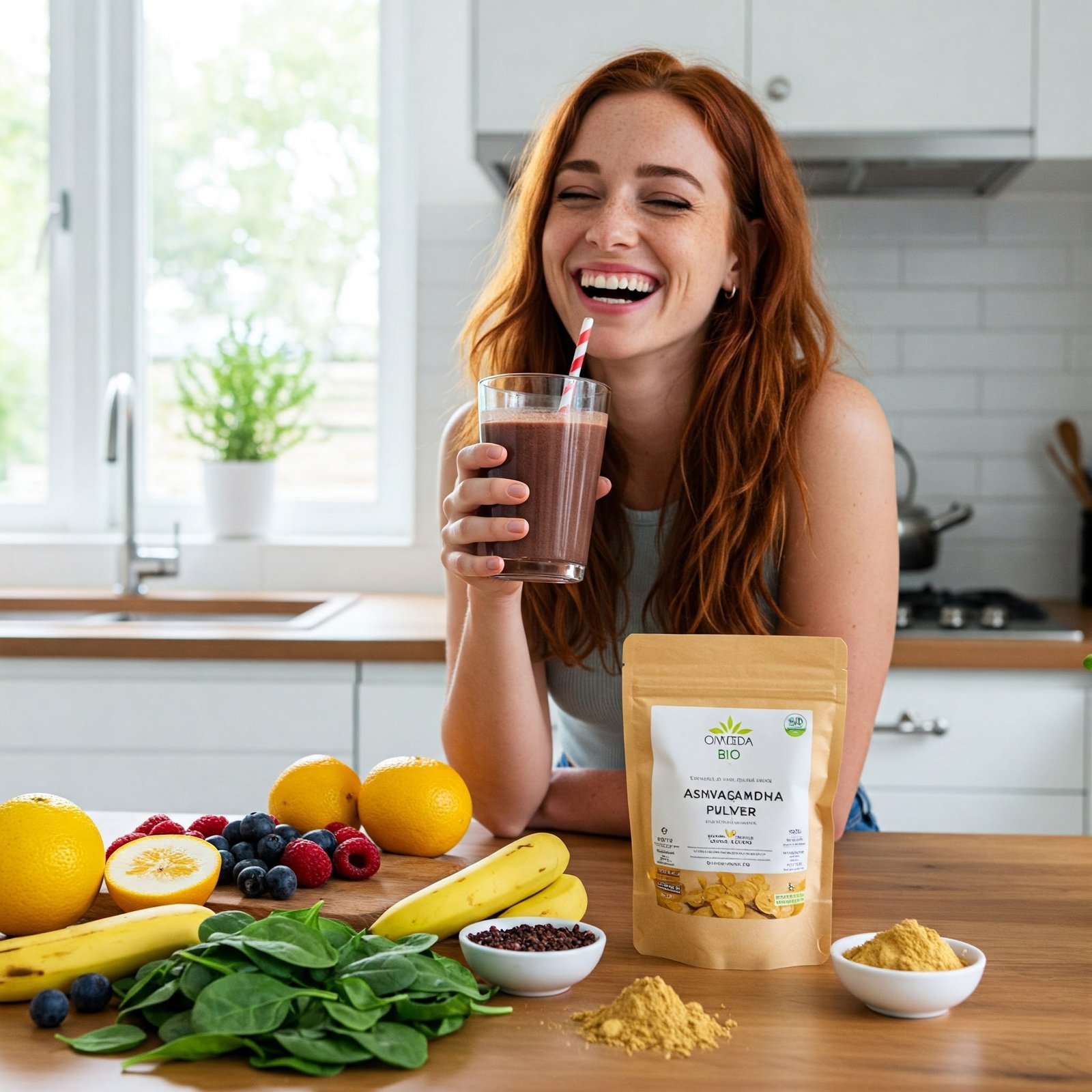 BIO Ashwagandha Pulver OmVeda Shop günstig kaufen