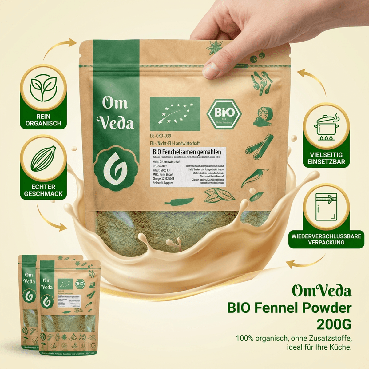 BIO Fenchel Gemahlen 7 Fenchel Samen gemahlen