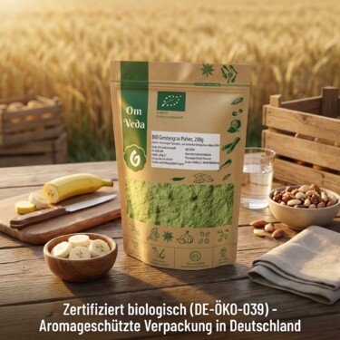 BIO Gerstengras Pulver | Rohkostqualität | 100% reines Gerstengraspulver