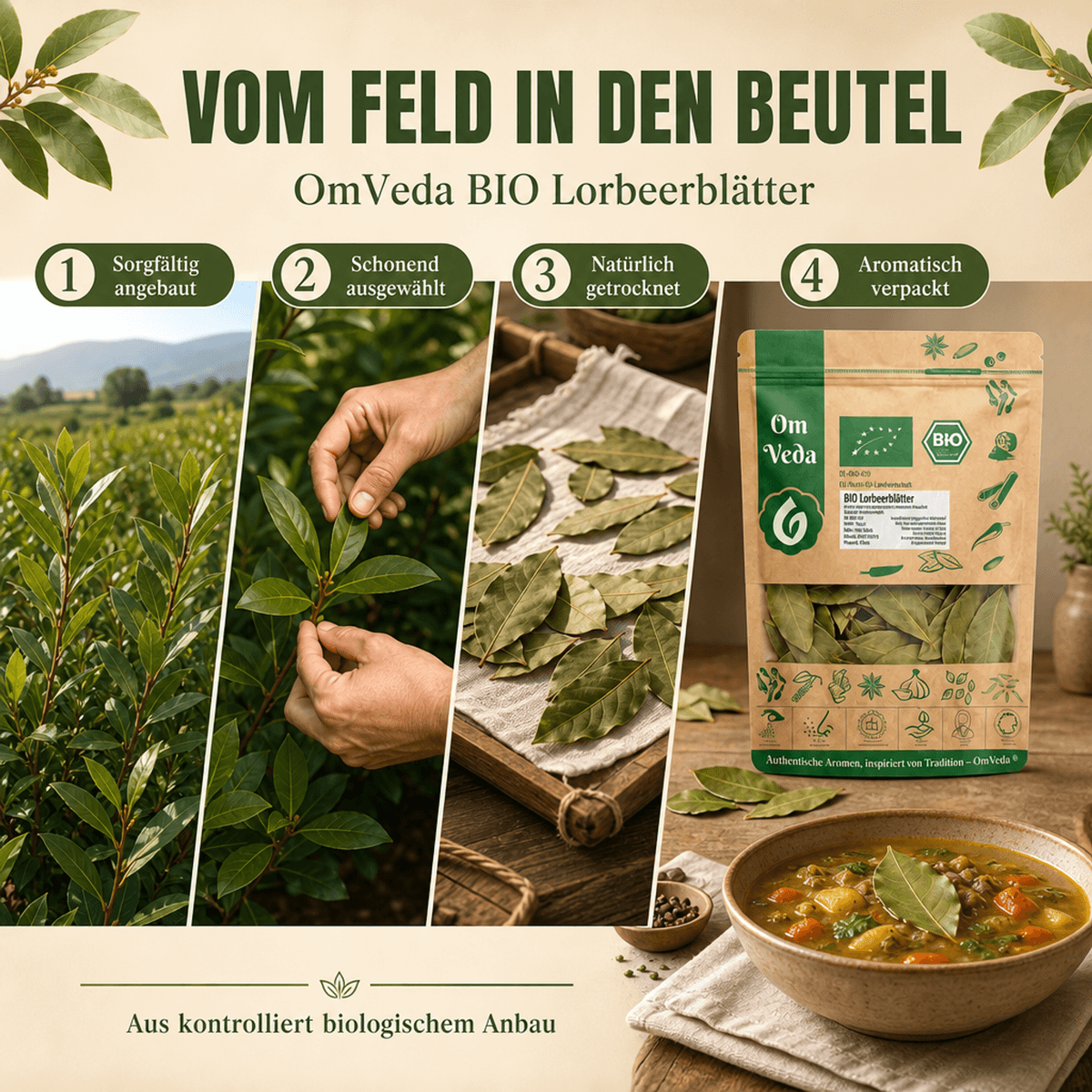 BIO Lorbeerblätter 18 Lorbeerblätter