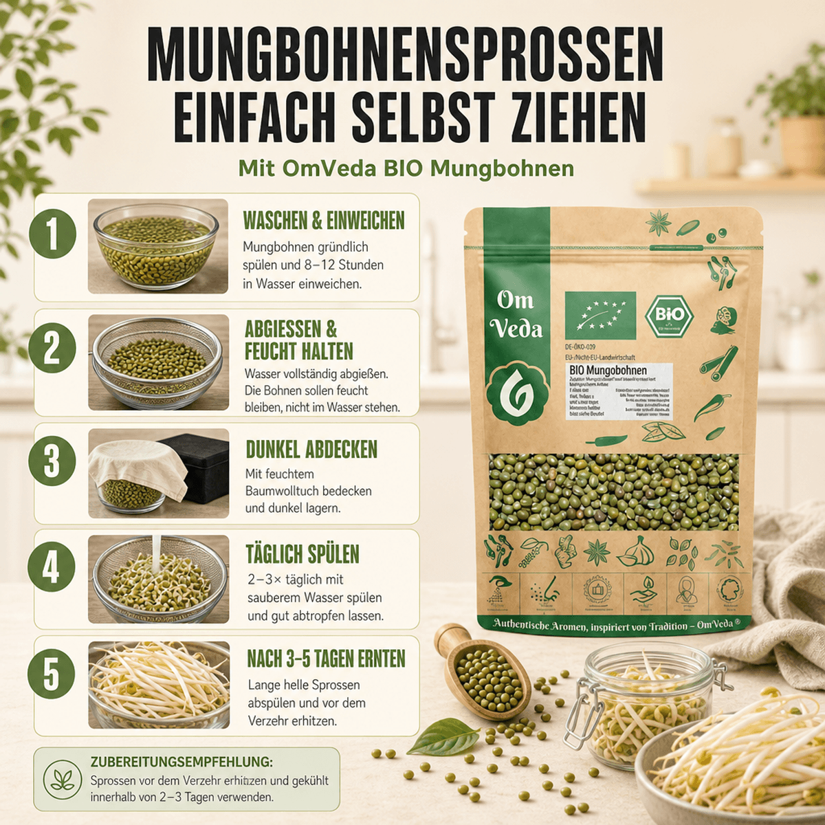 BIO Mungbohnen 5 Mungbohnen