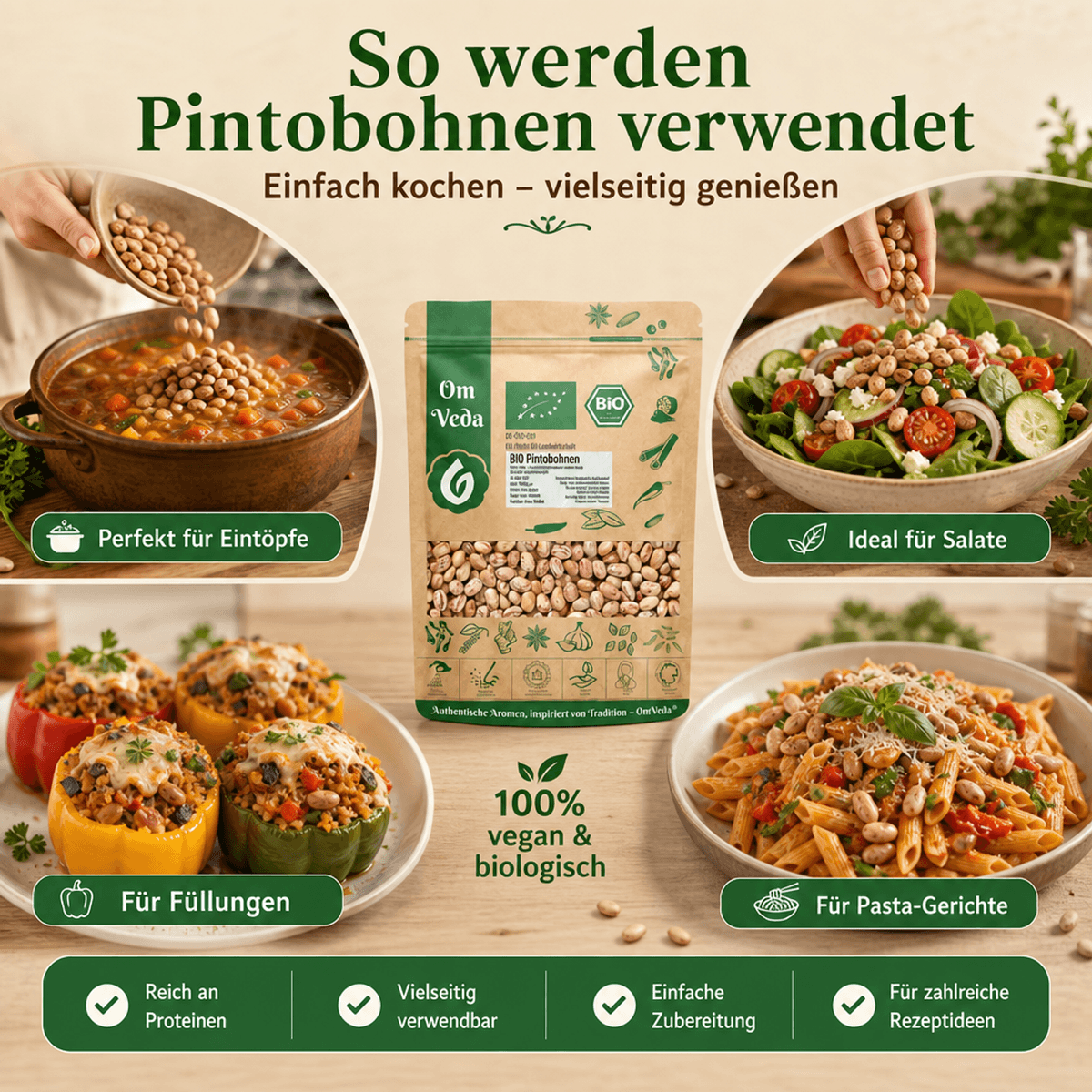 BIO Pintobohnen 8 Pintobohnen