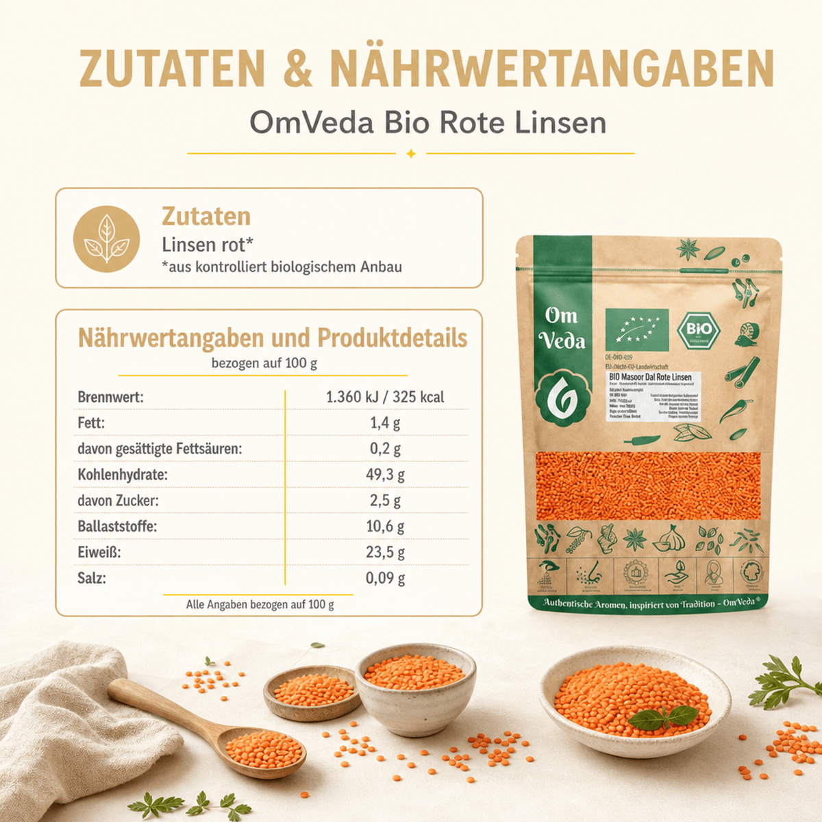 BIO Rote Linsen 5 Rote Linsen