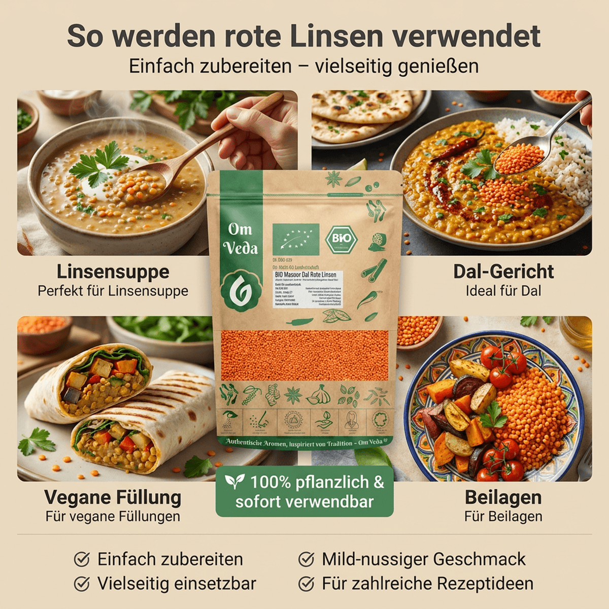 BIO Rote Linsen 8 Rote Linsen