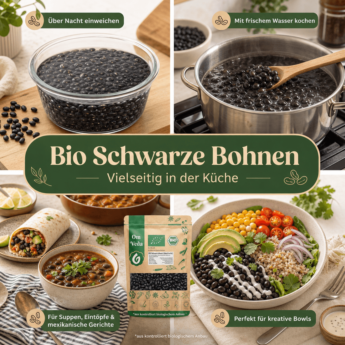 BIO Schwarze Bohnen 18 Schwarze Bohnen
