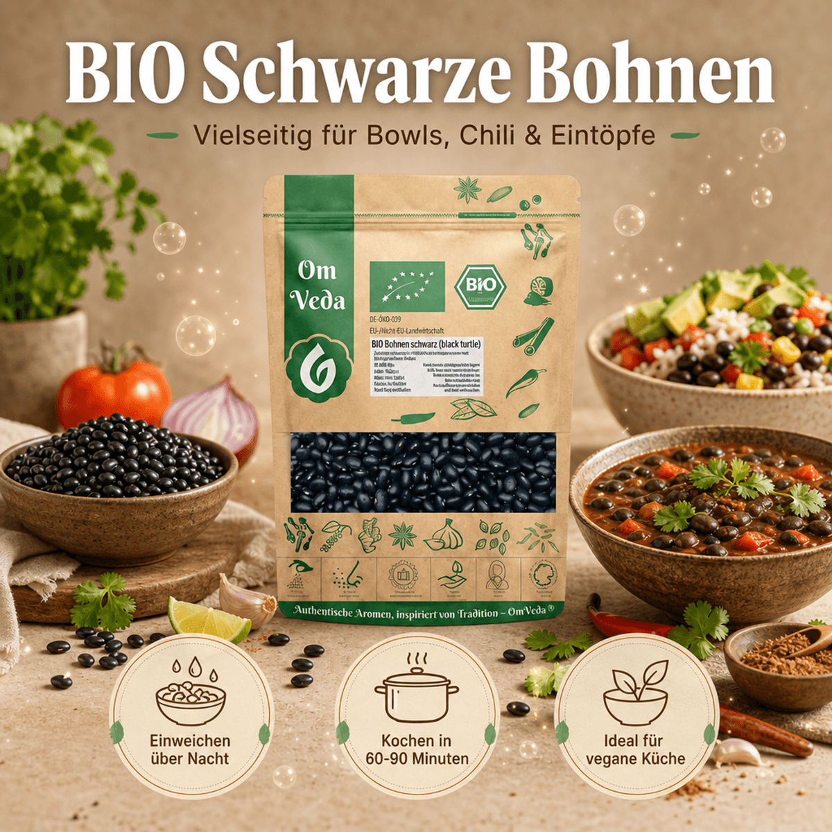 BIO Schwarze Bohnen 8 Schwarze Bohnen