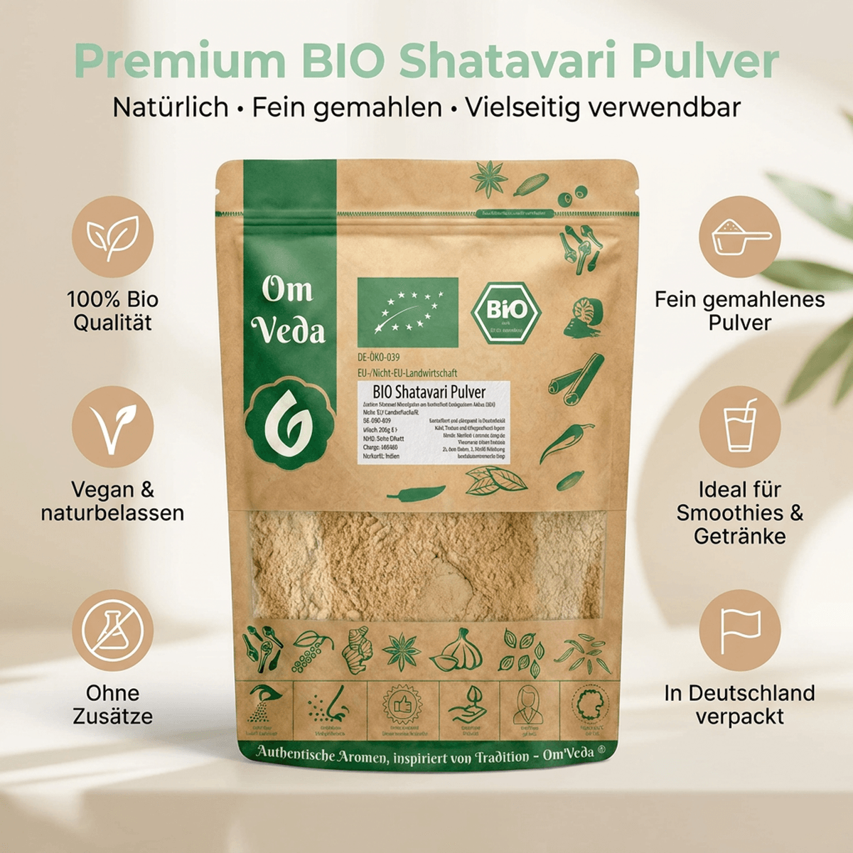 BIO Shatavari Pulver 3 Shatavari Pulver