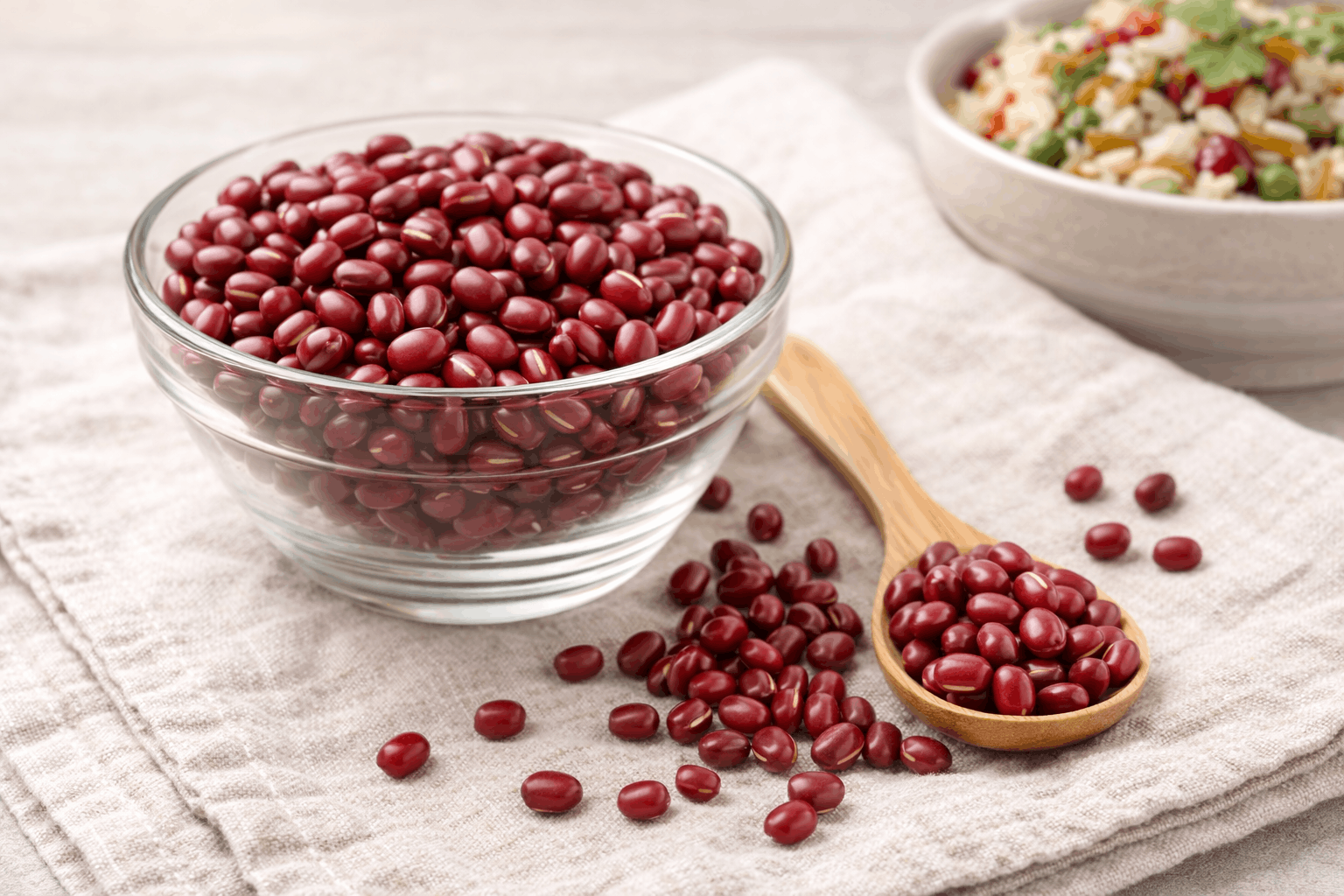 OmVeda Bio Azukibohnen – vielseitige rote Bohnen aus der asiatischen Küche