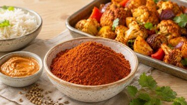 BIO Tandoori Masala mit Ofengemüse, Basmatireis und würziger Marinade