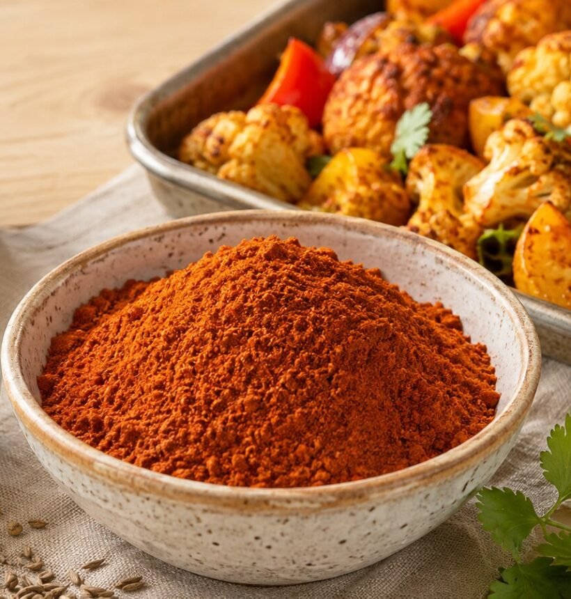 BIO Tandoori Masala verwenden: 5 Ideen für Gemüse, Marinade & Ofengerichte 1 BIO Tandoori Masala mit Ofengemüse, Basmatireis und würziger Marinade
